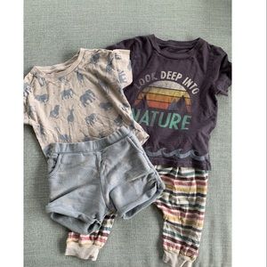 Peek Matching Outfit Lot / Tees,  shorts, & pants